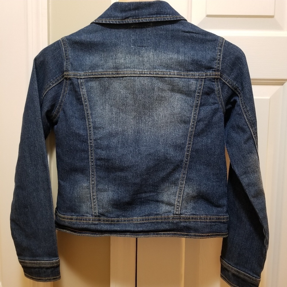 Girls The Childrens Place distressed denim Jacket - Picture 6 of 7